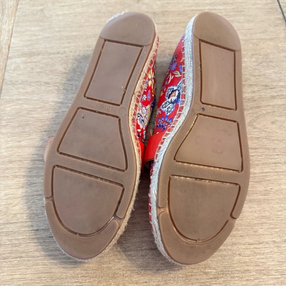 Talbots Izzy Buckle Napa Leather Floral Espadrilles – Size 7M - Picture 6 of 6